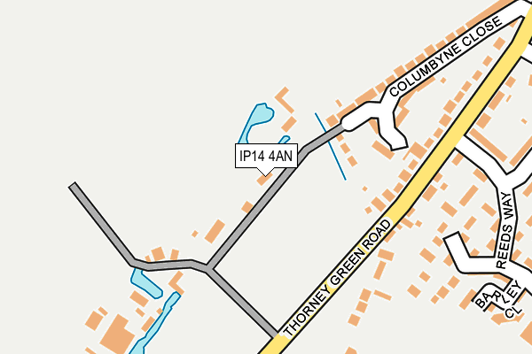 IP14 4AN map - OS OpenMap – Local (Ordnance Survey)