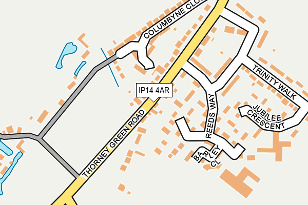 IP14 4AR map - OS OpenMap – Local (Ordnance Survey)