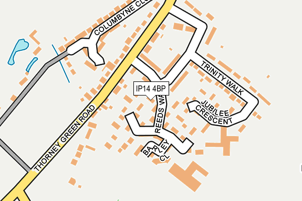 IP14 4BP map - OS OpenMap – Local (Ordnance Survey)