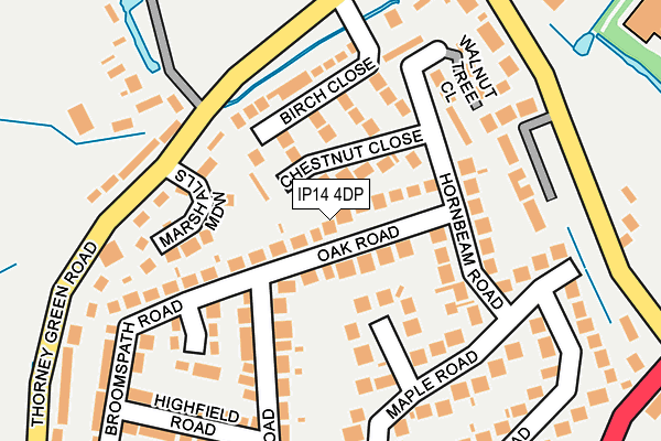 IP14 4DP map - OS OpenMap – Local (Ordnance Survey)