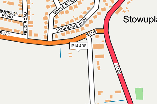 IP14 4DS map - OS OpenMap – Local (Ordnance Survey)