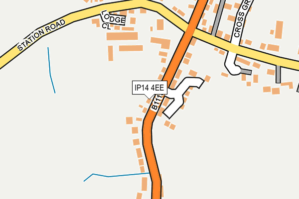 IP14 4EE map - OS OpenMap – Local (Ordnance Survey)