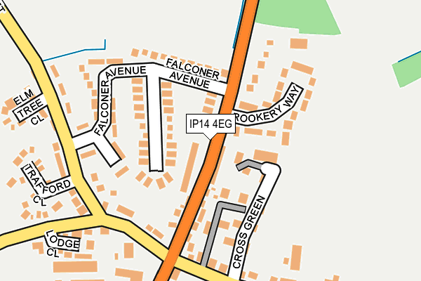 IP14 4EG map - OS OpenMap – Local (Ordnance Survey)