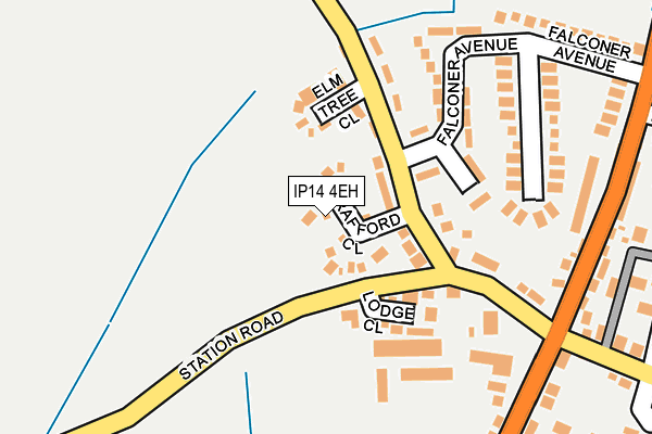 IP14 4EH map - OS OpenMap – Local (Ordnance Survey)