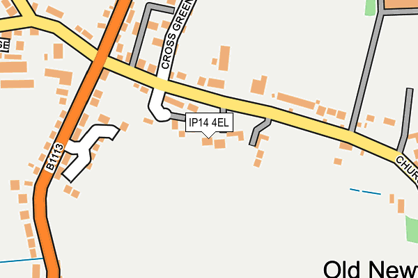 IP14 4EL map - OS OpenMap – Local (Ordnance Survey)