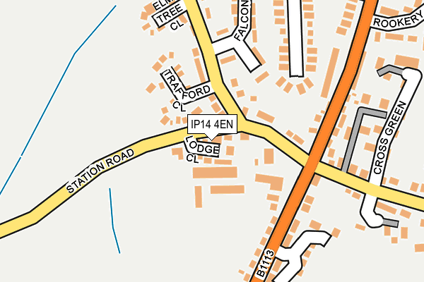 IP14 4EN map - OS OpenMap – Local (Ordnance Survey)