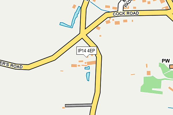 IP14 4EP map - OS OpenMap – Local (Ordnance Survey)