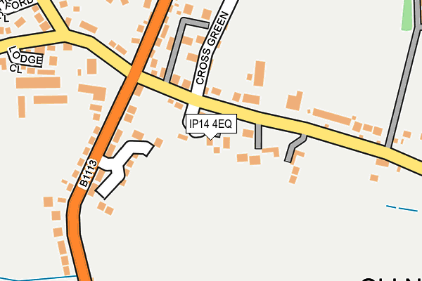IP14 4EQ map - OS OpenMap – Local (Ordnance Survey)