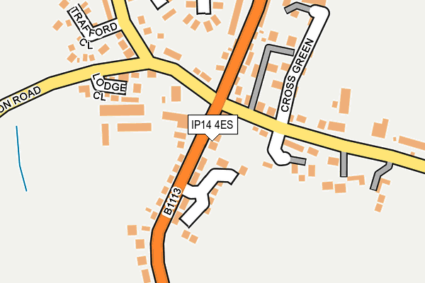 IP14 4ES map - OS OpenMap – Local (Ordnance Survey)