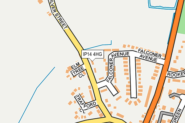 IP14 4HG map - OS OpenMap – Local (Ordnance Survey)
