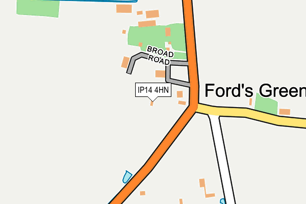 IP14 4HN map - OS OpenMap – Local (Ordnance Survey)