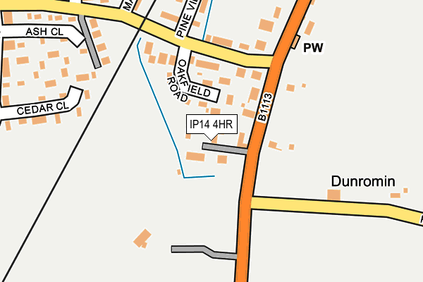 IP14 4HR map - OS OpenMap – Local (Ordnance Survey)