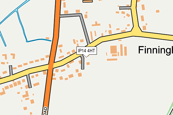 IP14 4HT map - OS OpenMap – Local (Ordnance Survey)