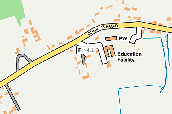 IP14 4LL map - OS OpenMap – Local (Ordnance Survey)
