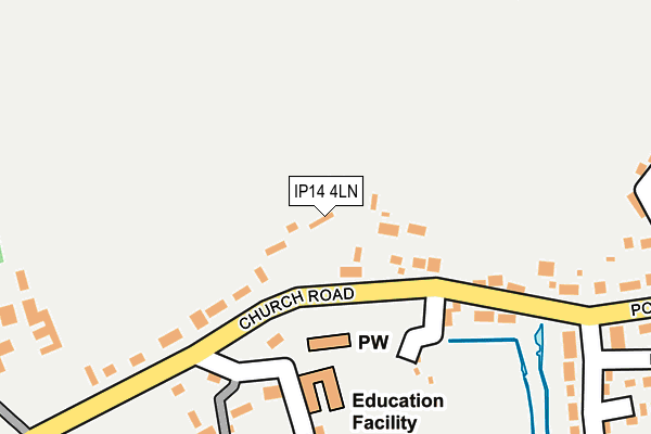 IP14 4LN map - OS OpenMap – Local (Ordnance Survey)