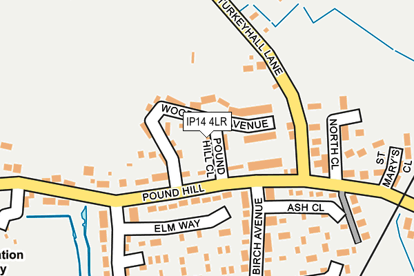 IP14 4LR map - OS OpenMap – Local (Ordnance Survey)
