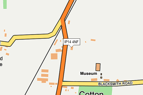 IP14 4NF map - OS OpenMap – Local (Ordnance Survey)