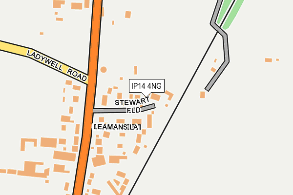 IP14 4NG map - OS OpenMap – Local (Ordnance Survey)