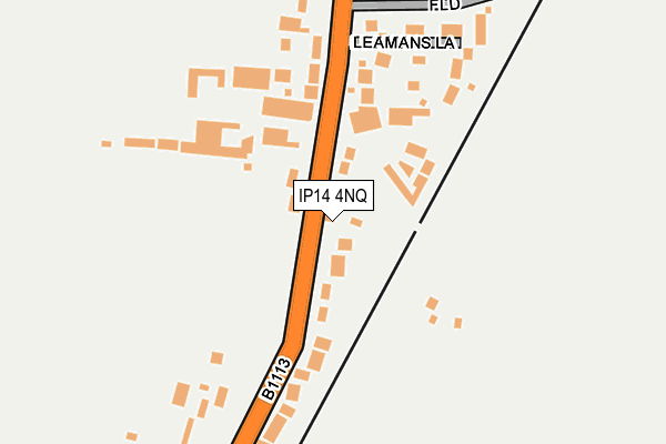 IP14 4NQ map - OS OpenMap – Local (Ordnance Survey)