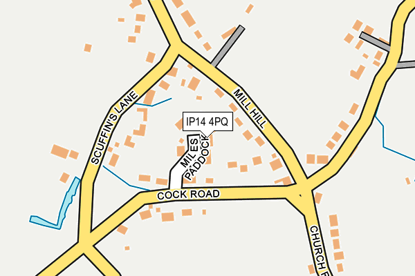 IP14 4PQ map - OS OpenMap – Local (Ordnance Survey)