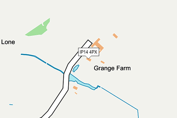 IP14 4PX map - OS OpenMap – Local (Ordnance Survey)