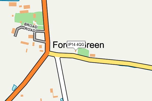 IP14 4QG map - OS OpenMap – Local (Ordnance Survey)