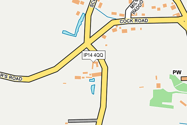 IP14 4QQ map - OS OpenMap – Local (Ordnance Survey)