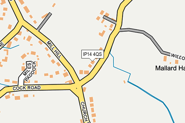 IP14 4QS map - OS OpenMap – Local (Ordnance Survey)
