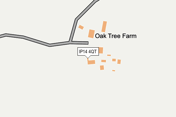 IP14 4QT map - OS OpenMap – Local (Ordnance Survey)