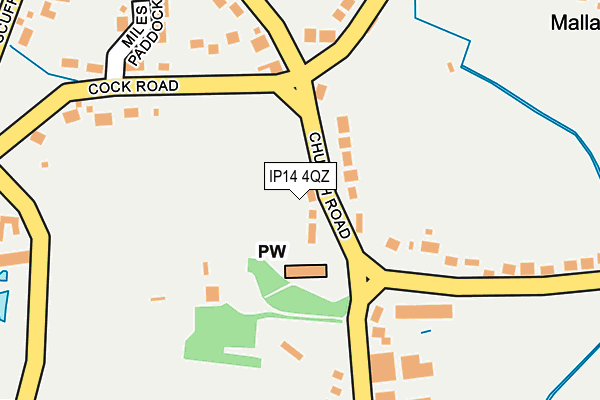 IP14 4QZ map - OS OpenMap – Local (Ordnance Survey)