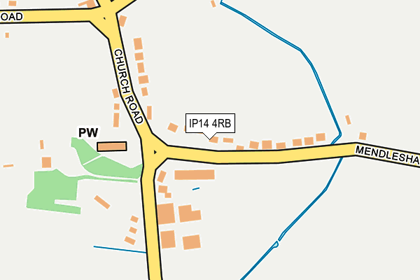 IP14 4RB map - OS OpenMap – Local (Ordnance Survey)