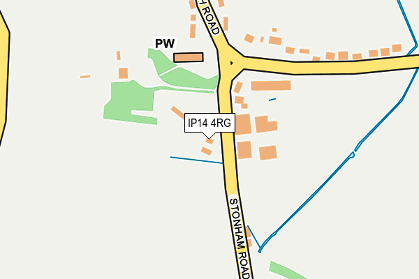 IP14 4RG map - OS OpenMap – Local (Ordnance Survey)