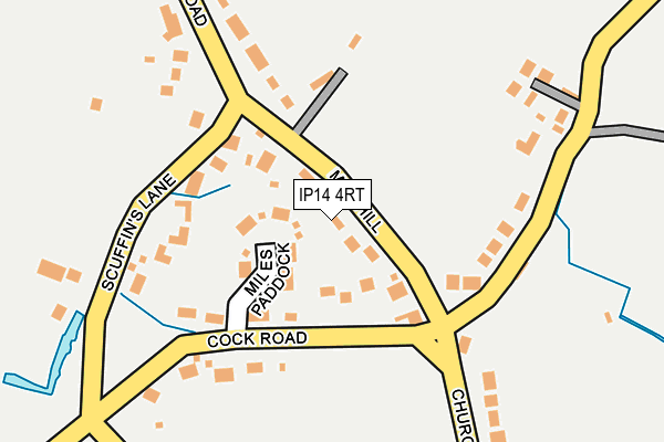 IP14 4RT map - OS OpenMap – Local (Ordnance Survey)