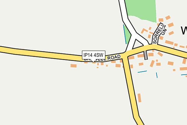 IP14 4SW map - OS OpenMap – Local (Ordnance Survey)