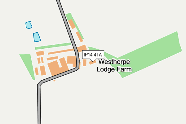 IP14 4TA map - OS OpenMap – Local (Ordnance Survey)