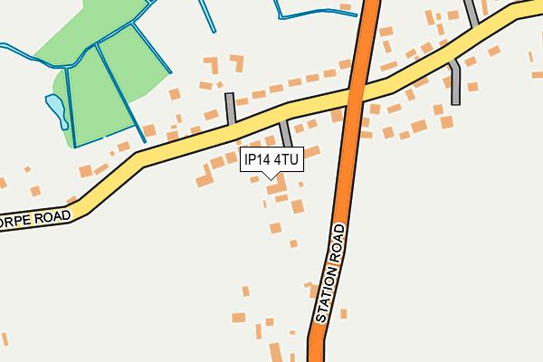 IP14 4TU map - OS OpenMap – Local (Ordnance Survey)