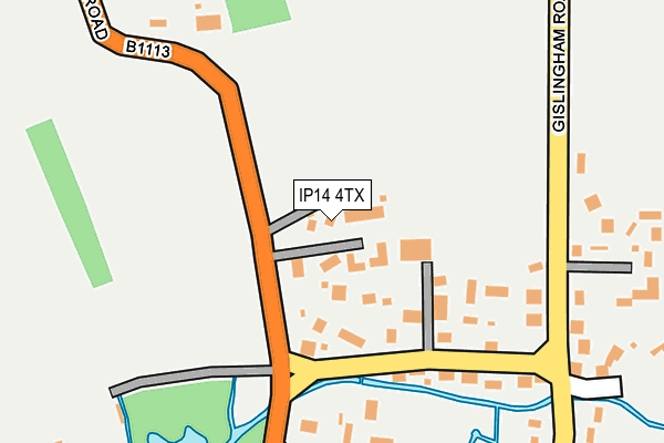 IP14 4TX map - OS OpenMap – Local (Ordnance Survey)