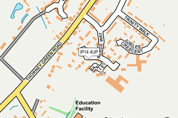 IP14 4UP map - OS OpenMap – Local (Ordnance Survey)