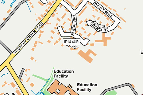 IP14 4UR map - OS OpenMap – Local (Ordnance Survey)