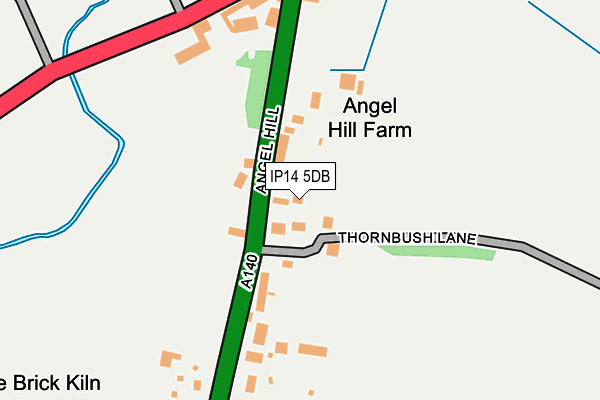 IP14 5DB map - OS OpenMap – Local (Ordnance Survey)