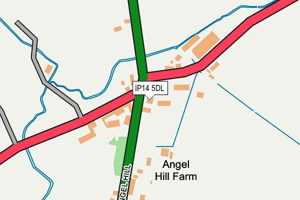 IP14 5DL map - OS OpenMap – Local (Ordnance Survey)