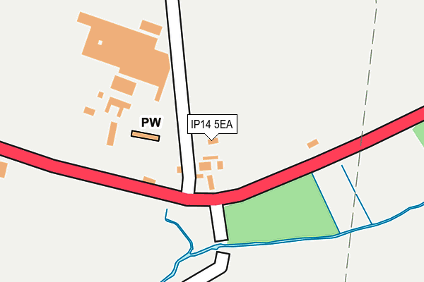IP14 5EA map - OS OpenMap – Local (Ordnance Survey)