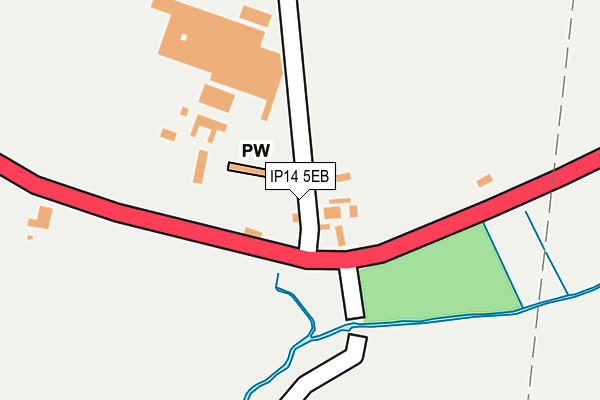 IP14 5EB map - OS OpenMap – Local (Ordnance Survey)
