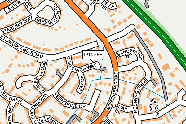 IP14 5FF map - OS OpenMap – Local (Ordnance Survey)