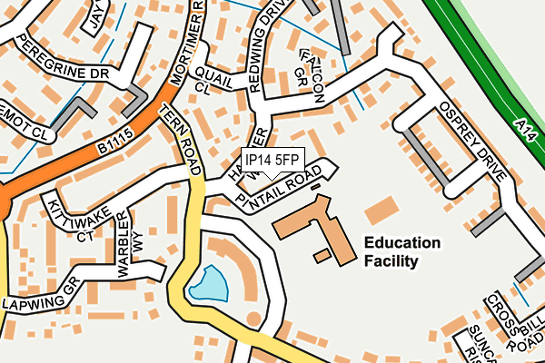 IP14 5FP map - OS OpenMap – Local (Ordnance Survey)