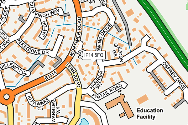 IP14 5FQ map - OS OpenMap – Local (Ordnance Survey)