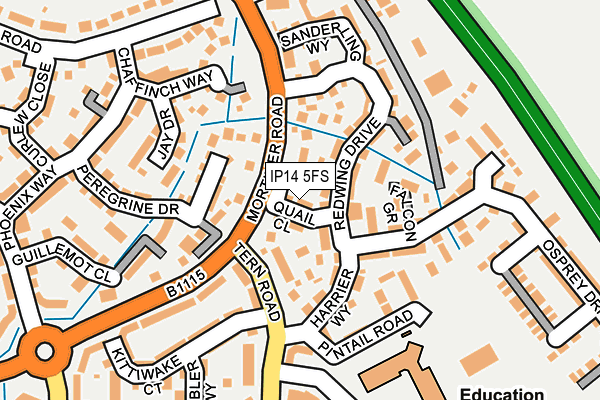 IP14 5FS map - OS OpenMap – Local (Ordnance Survey)