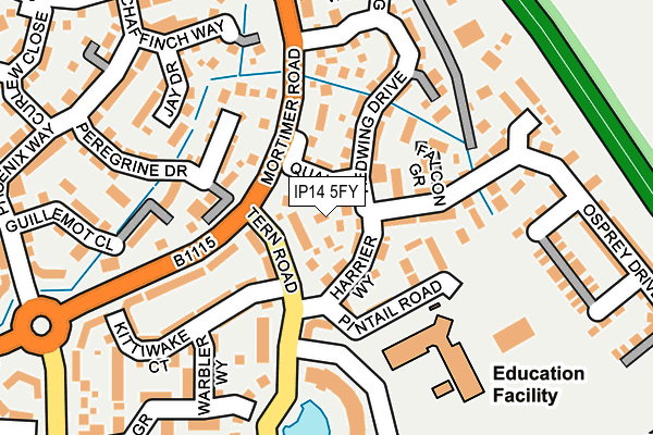 IP14 5FY map - OS OpenMap – Local (Ordnance Survey)