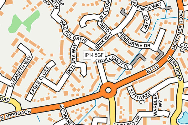 IP14 5GF map - OS OpenMap – Local (Ordnance Survey)