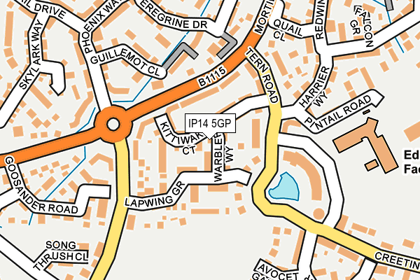 IP14 5GP map - OS OpenMap – Local (Ordnance Survey)